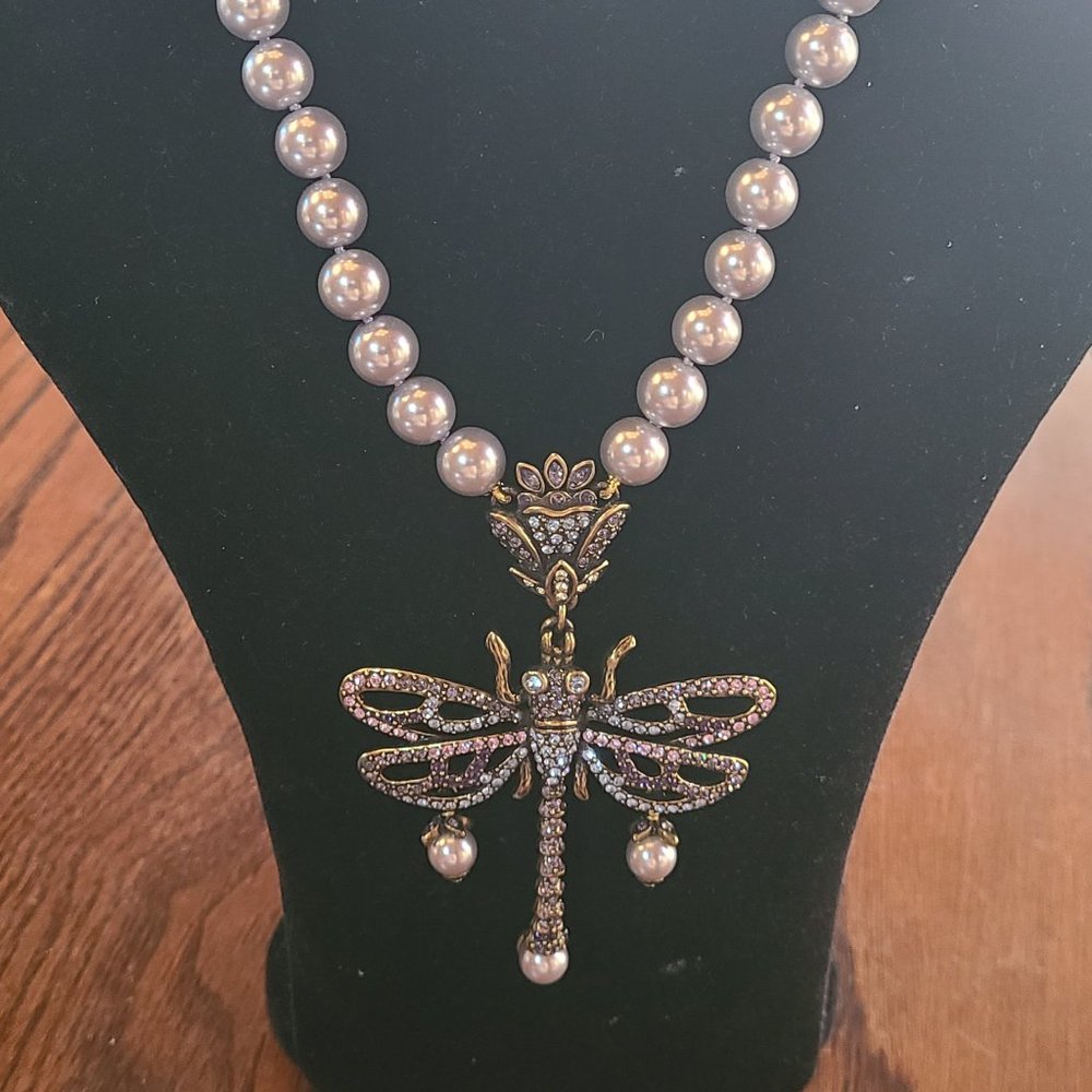 Silver Pearl Necklace - image 1